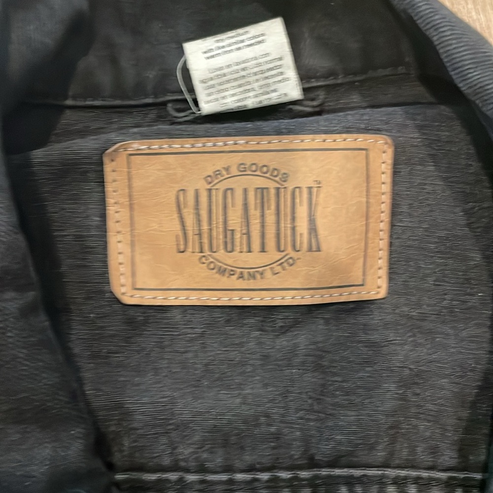 Great Oversized Black Denim Jacket - image 4